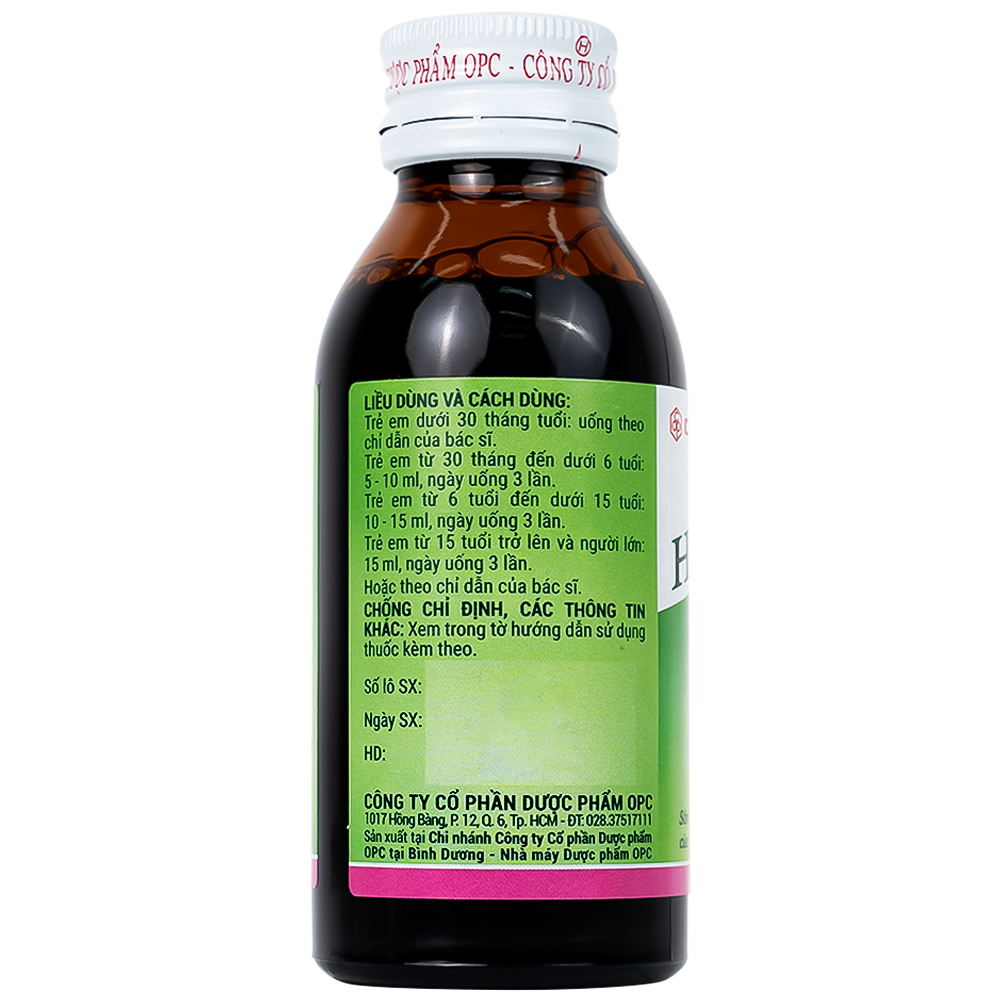 Siro HoAstex-S 90ml OPC dùng trị ho, giảm ho trong viêm họng, viêm phế quản