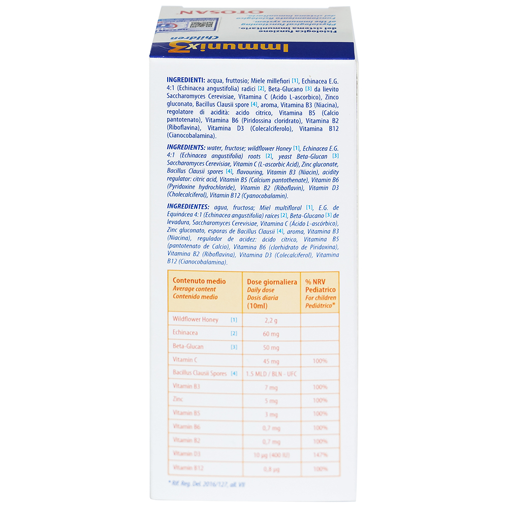 Siro hỗ trợ tăng cường sức đề kháng ở trẻ Immunix3 Otosan (150ml)