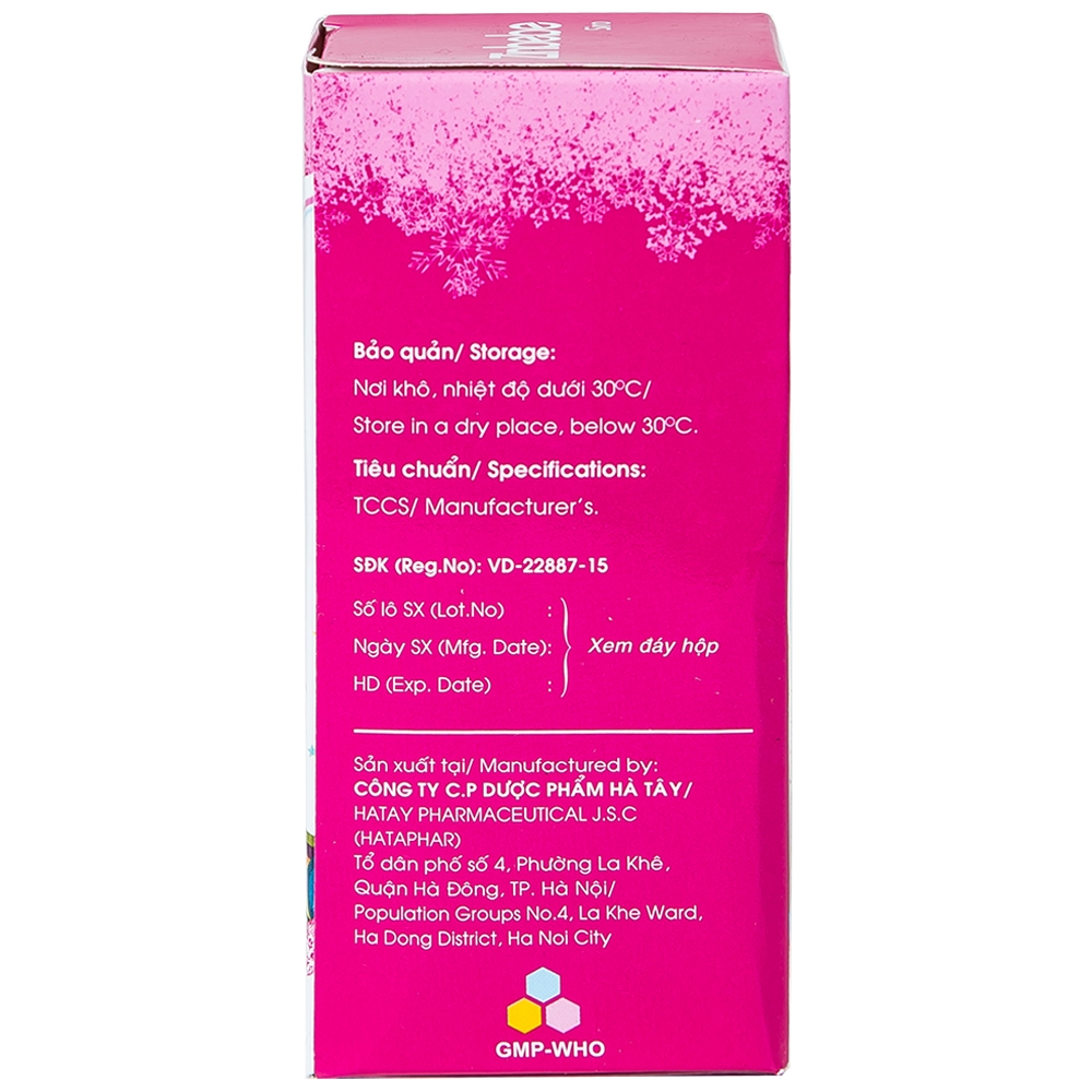 Siro Zinbebe Hataphar bổ sung và dự phòng thiếu kẽm (60ml)