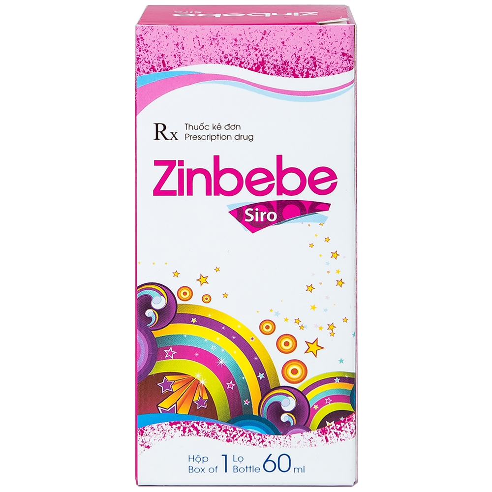 Siro Zinbebe Hataphar bổ sung và dự phòng thiếu kẽm (60ml)