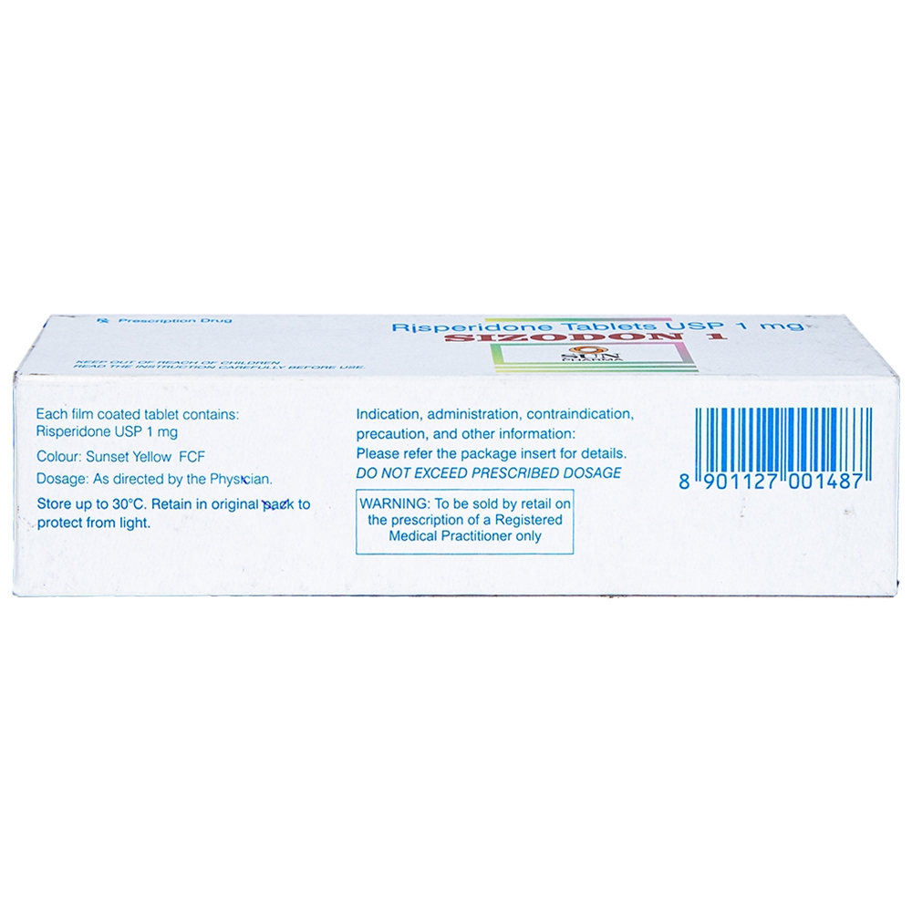 Thuốc Sizodon 1 Sunplay điều trị bệnh tâm thần phân liệt (5 vỉ x 10 viên)