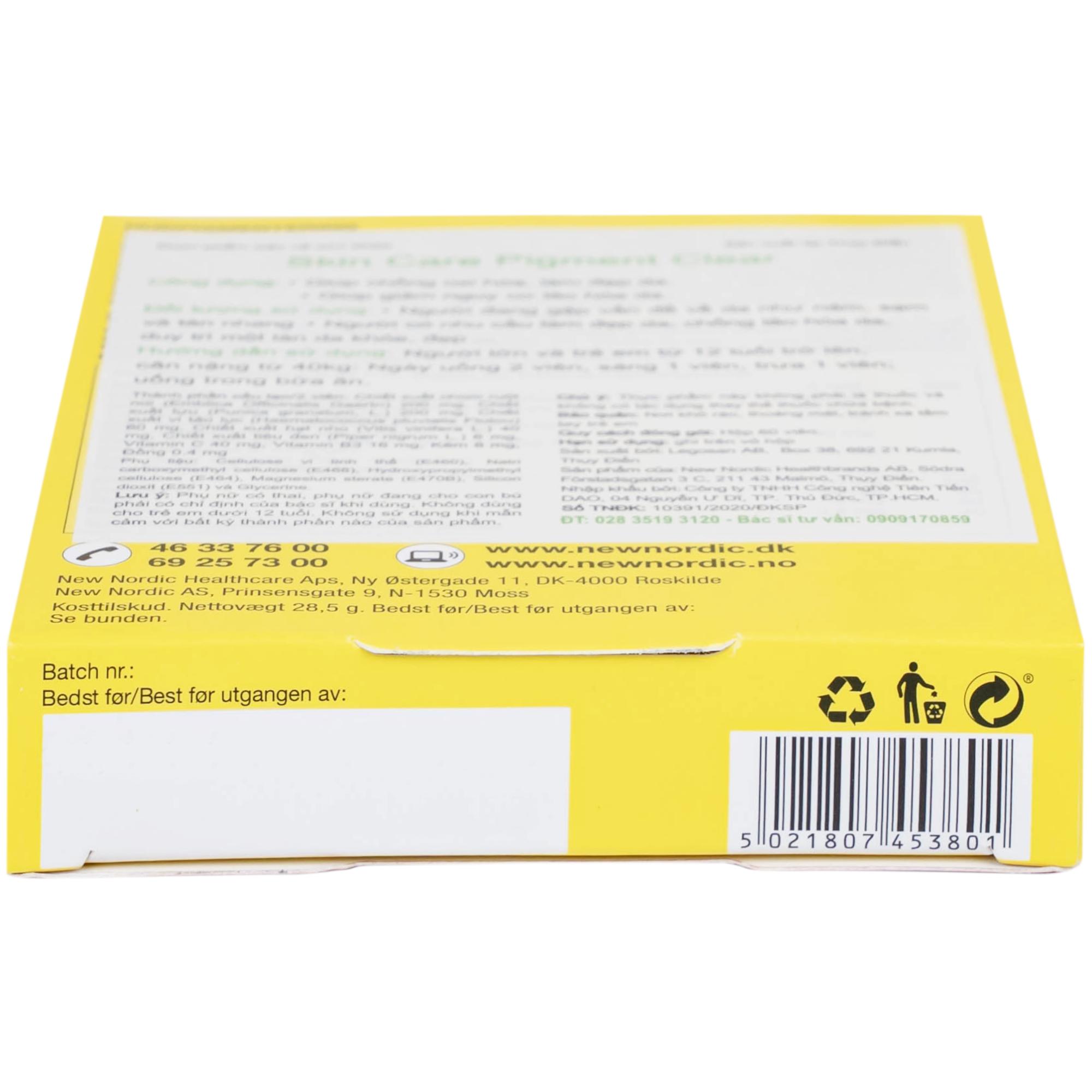 Viên uống giúp làm đẹp da, chống oxi hóa và giảm lão hóa da Skin Care Pigment Clear New Nordic (2 vỉ x 30 viên)