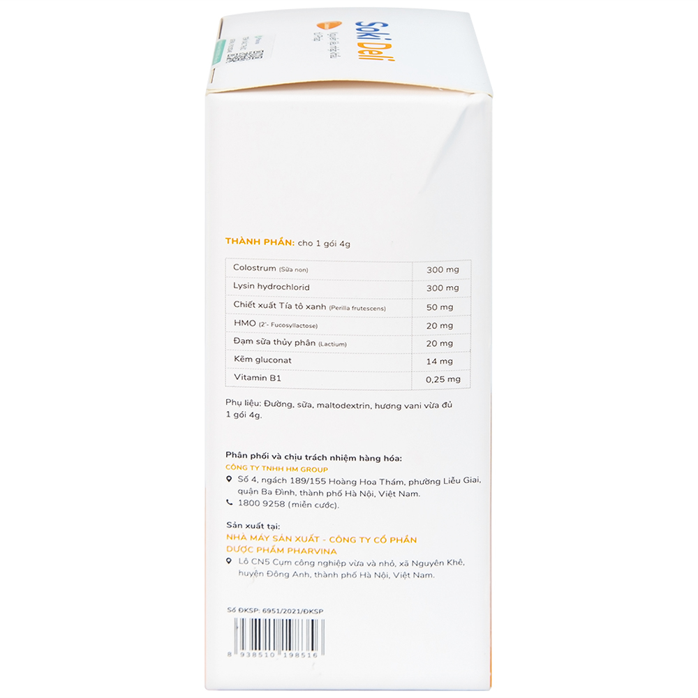 Bột hòa tan giúp ăn ngon miệng, tăng cường tiêu hóa, cải thiện tình trạng biếng ăn Soki Deli (18 gói x 4g)