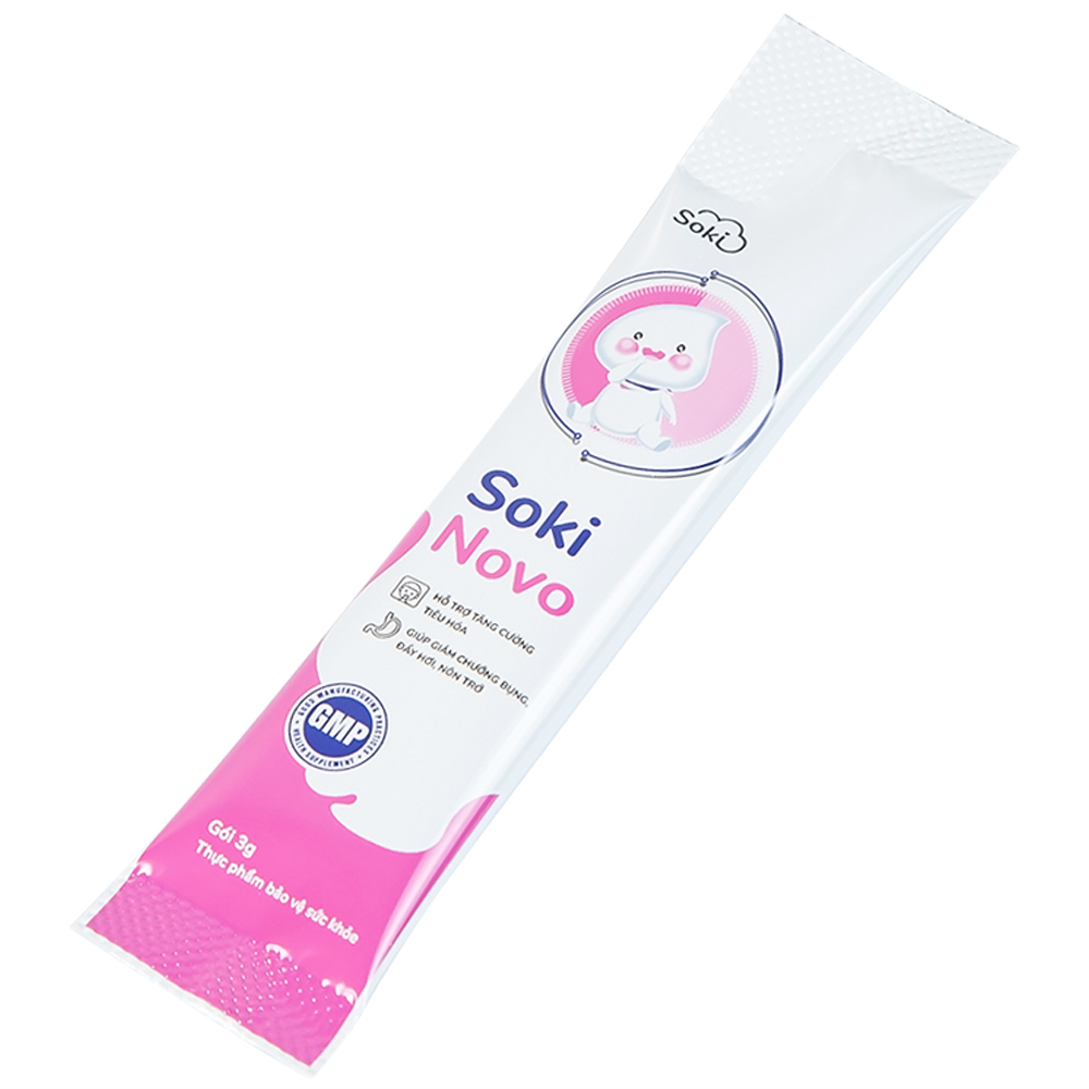 Bột hòa tan hỗ trợ giảm chướng bụng, đầy hơi, nôn trớ, khó tiêu cho trẻ Soki Novo (18 gói x 3g)