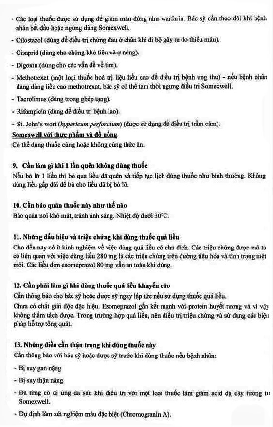 Thuốc Somexwell-40mg Micro điều trị trào ngược dạ dày (3 vỉ x 10 viên)