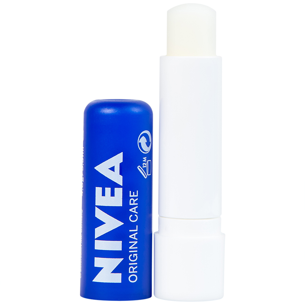 Son dưỡng ẩm Nivea Original giúp dưỡng ẩm sâu, làm mềm môi (4.8g)