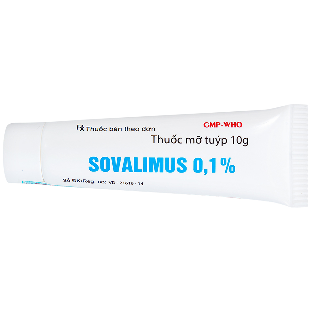 Thuốc mỡ Sovalimus 0.1% Hadiphar  điều trị chàm cơ địa (10g)