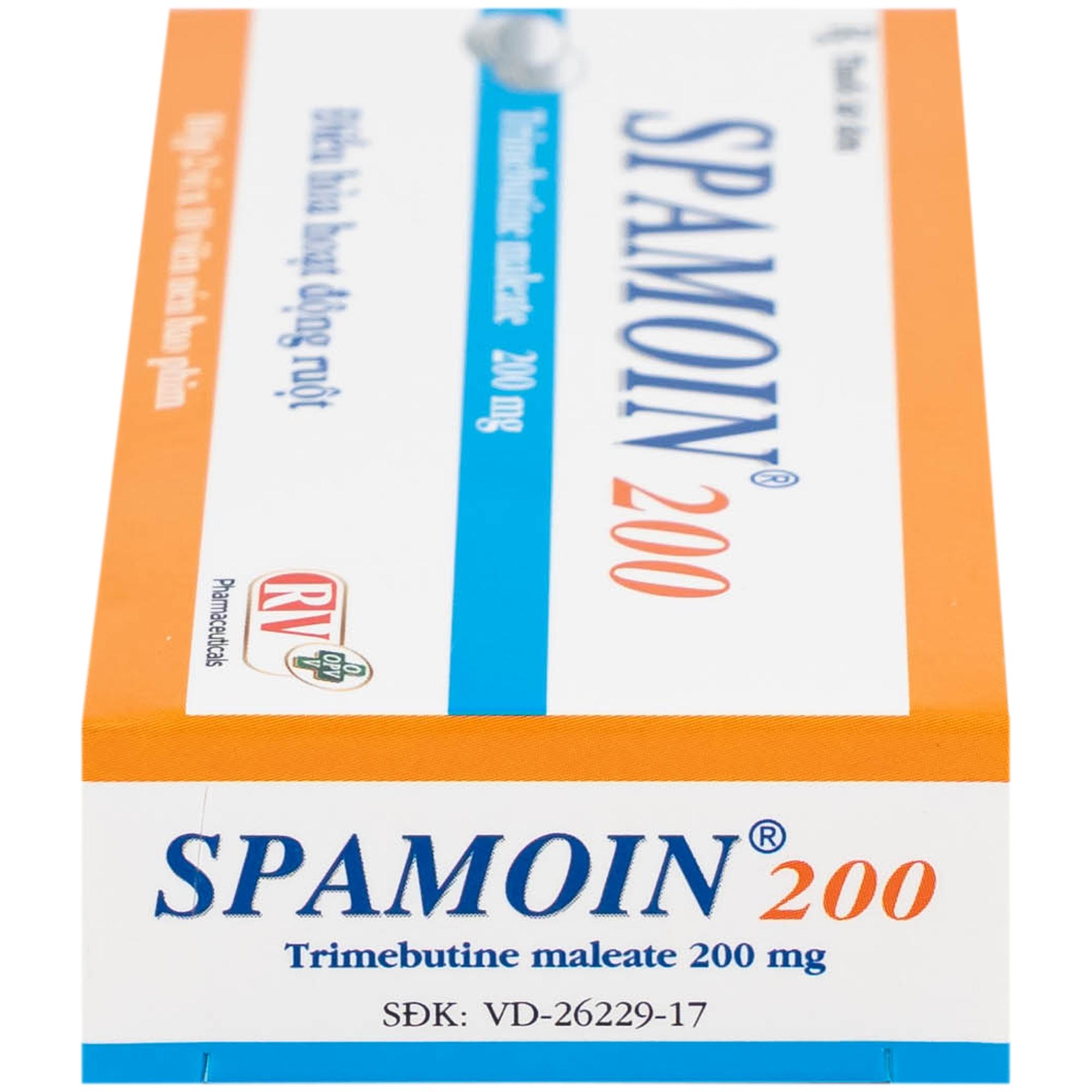 Thuốc Spamoin 200mg OPV điều trị rối loạn chức năng đường ruột (2 vỉ x 10 viên)