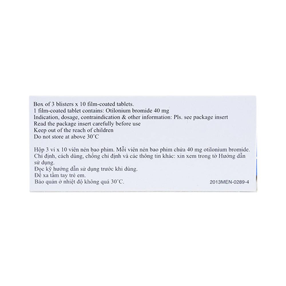 Thuốc Spasmomen Menarini điều trị hội chứng đại tràng kích thích (3 vỉ x 10 viên)