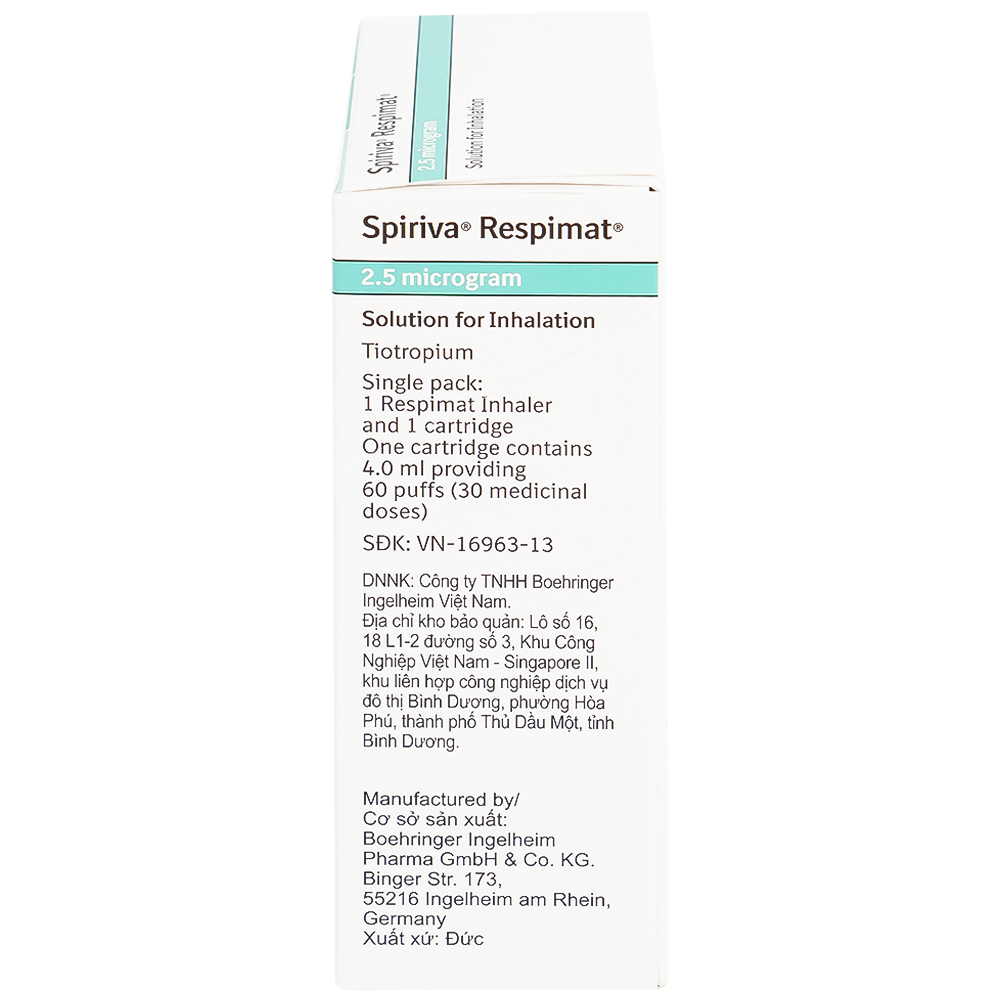 Bình xịt Spiriva Respimat Boehringer điều trị viêm phế quản mạn (30 liều)