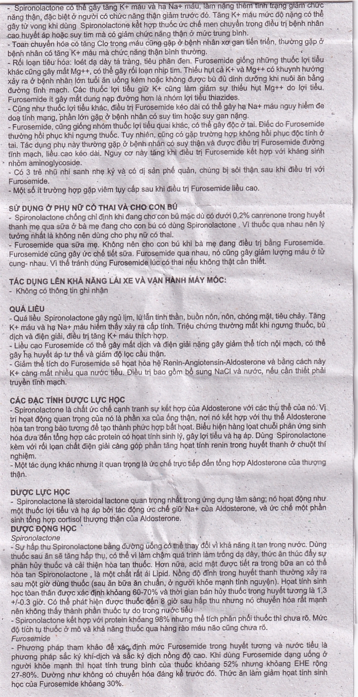 Thuốc Spiromide 40 Searle chẩn đoán và điều trị cường Aldosterone nguyên phát (3 vỉ x 10 viên) 
