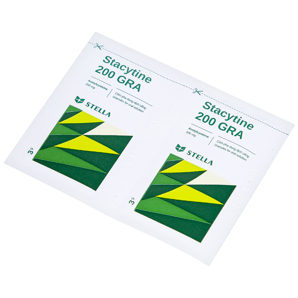 Cốm pha dung dịch uống Stacytine 200 GRA Stella tiêu nhầy, long đờm (20 gói)
