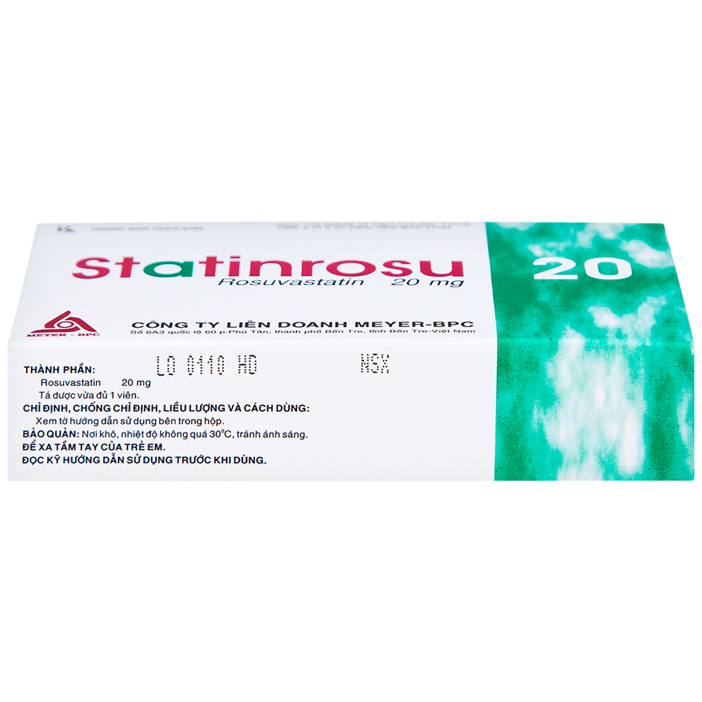Thuốc Statinrosu 20 Meyer điều trị tăng cholesterol máu nguyên phát (3 vỉ x 10 viên)