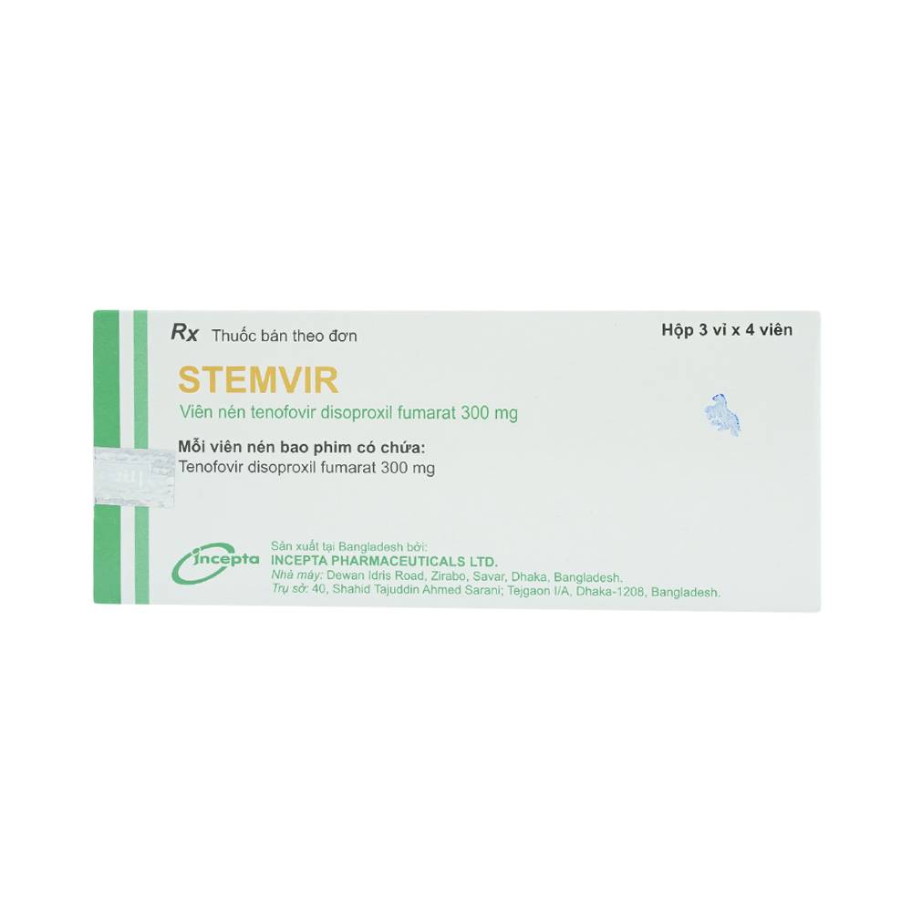 Thuốc Stemvir Incepta hỗ trợ điều trị nhiễm HIV-1 (3 vỉ x 4 viên)