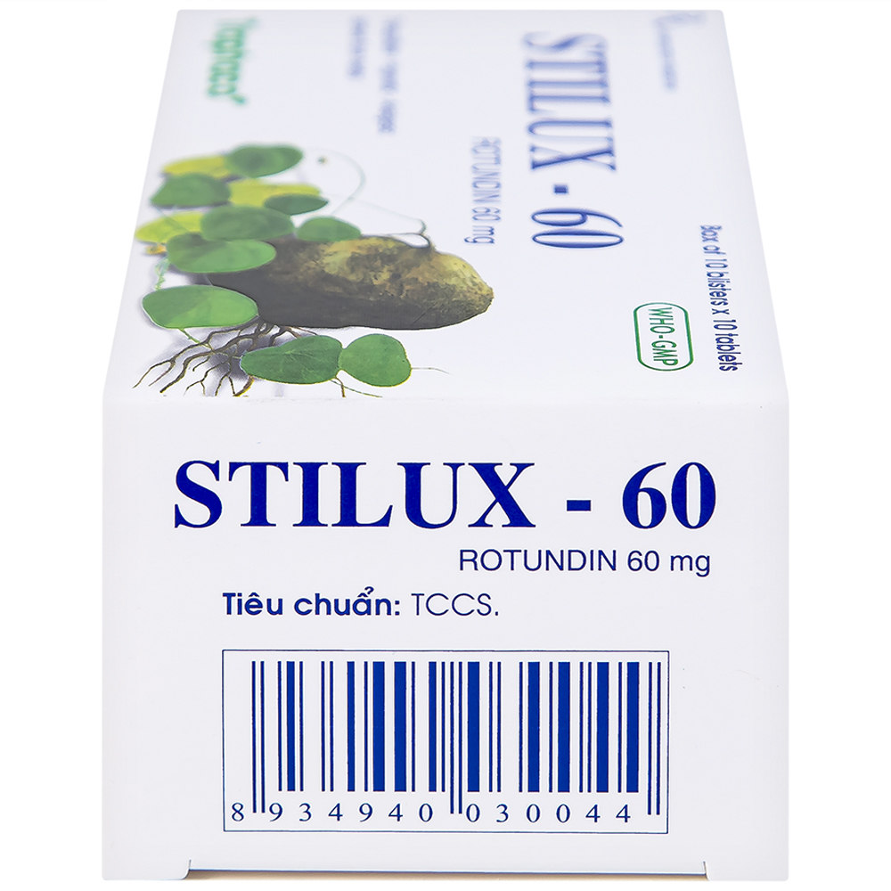 Thuốc Stilux-60 Traphaco dùng lo âu, căng thẳng, mất ngủ (10 vỉ x 10 viên) 
