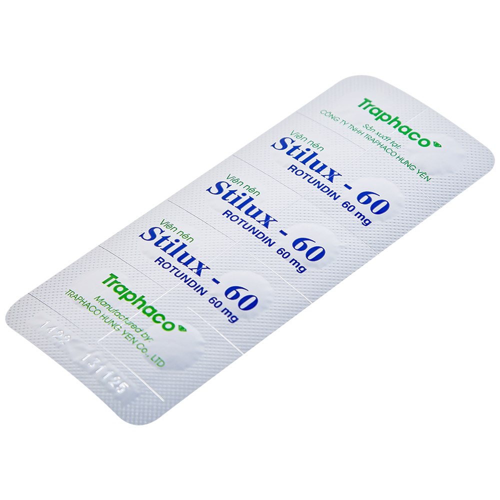 Thuốc Stilux-60 Traphaco dùng lo âu, căng thẳng, mất ngủ (10 vỉ x 10 viên) 
