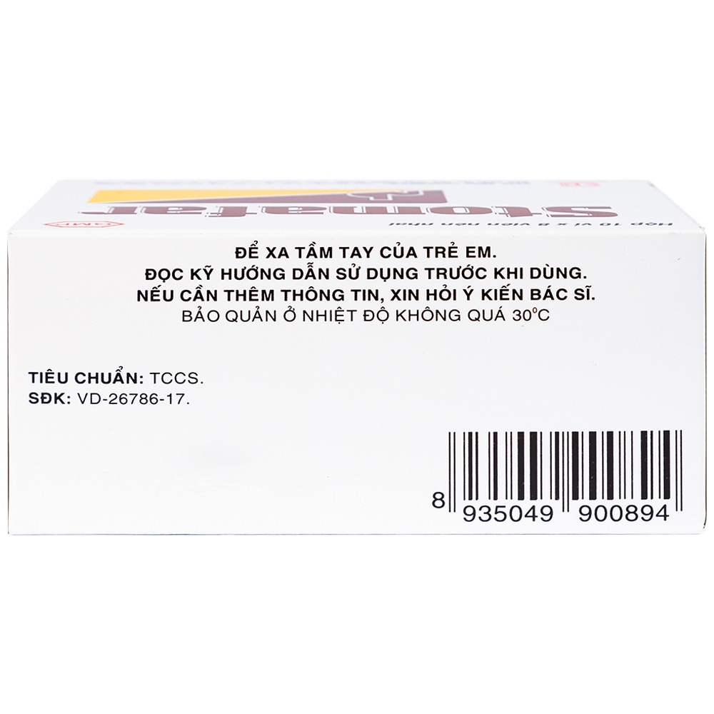 Viên nhai Stomafar Pharmedic điều trị trung hòa acid dạ dày (10 vỉ x 8 viên)