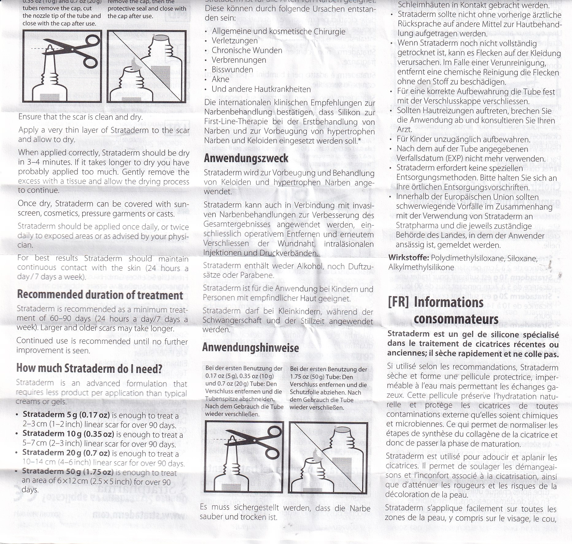 Kem bôi sẹo lồi, sẹo lâu năm Strataderm 5g