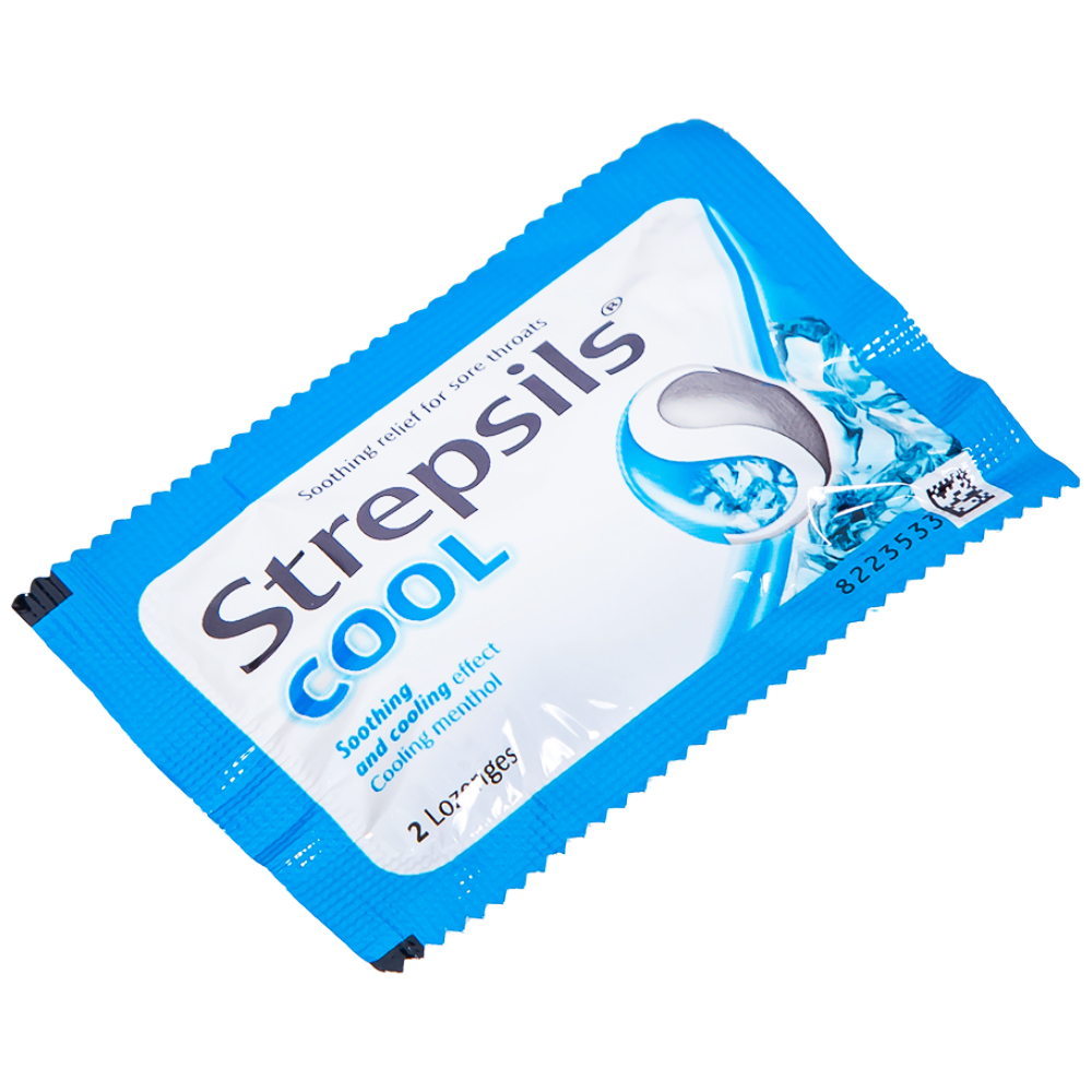 Viên ngậm Strepsils Cool Reckitt Benckiser giảm đau họng (50 gói x 2 viên)