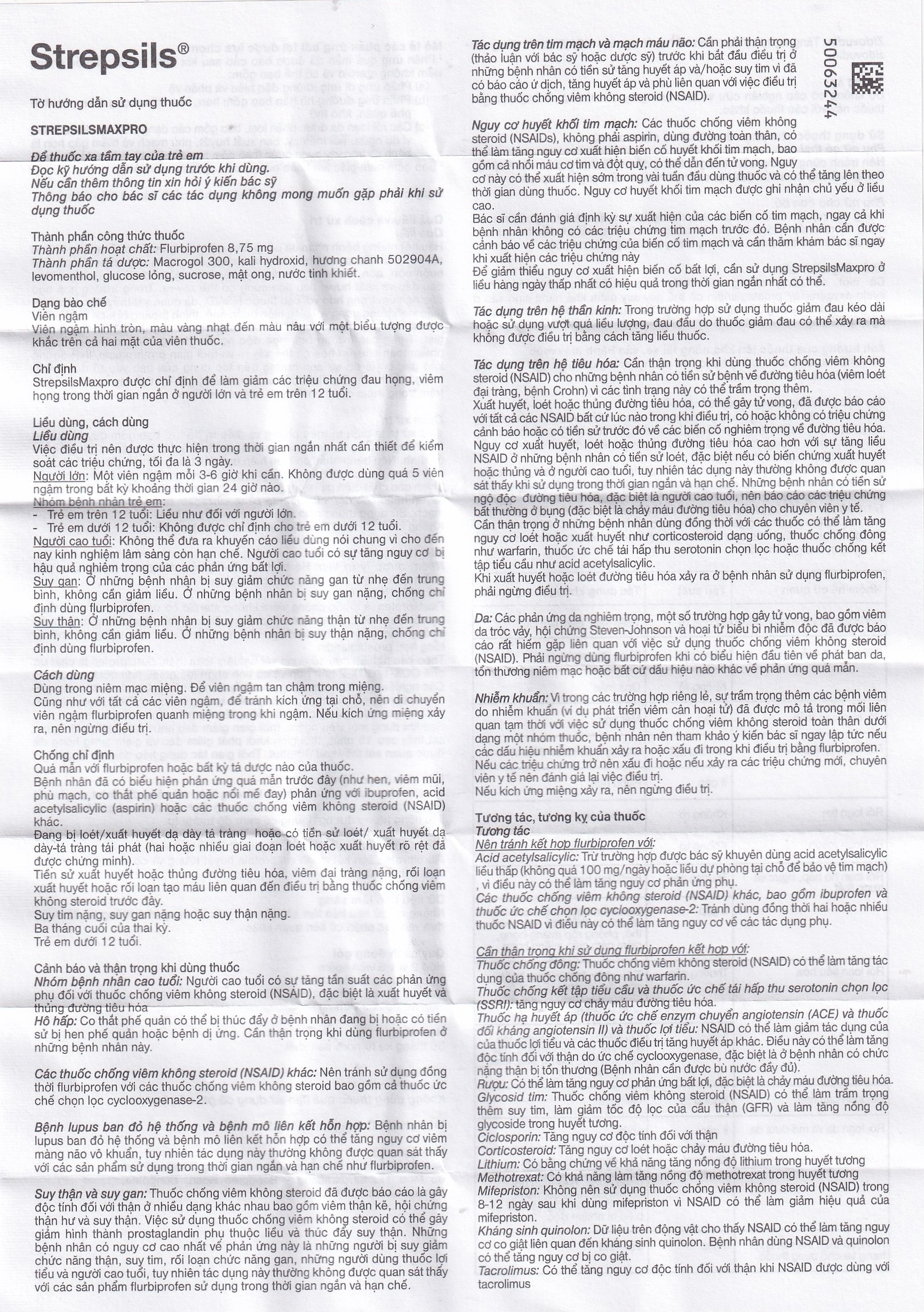 Viên ngậm Strepsils Maxpro mật ong & chanh chống viêm, làm giảm đau họng (2 vỉ x 8 viên)