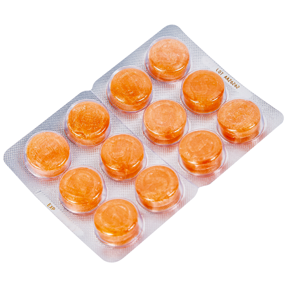 Viên ngậm Strepsils Orange with Vitamin C Reckitt Benckiser điều trị đau họng (2 vỉ x 12 viên)