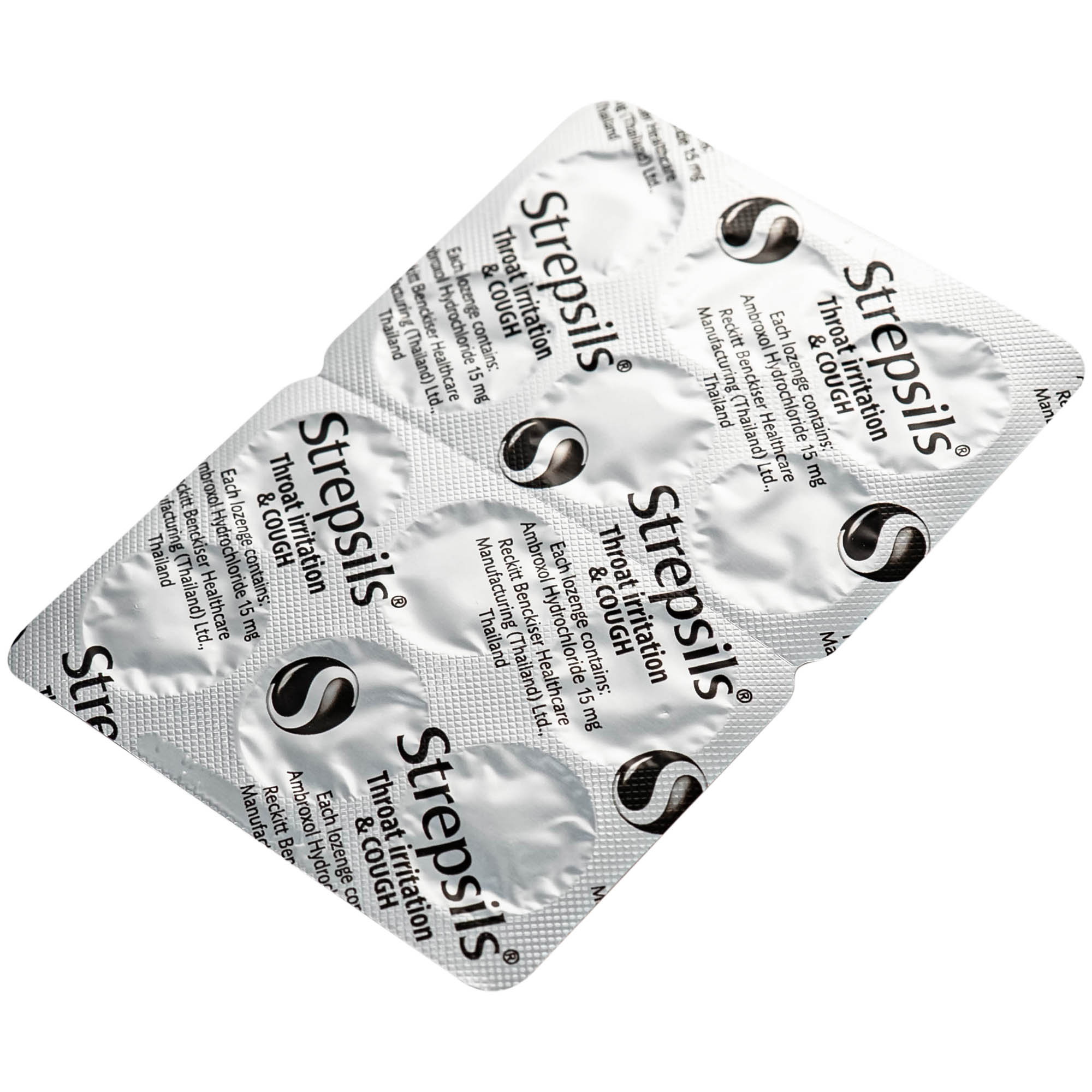 Viên ngậm Strepsils Throat Irritation & Cough Reckitt Benckiser giúp làm sạch đường thở và kiểm soát ho (2 vỉ x 12 viên)