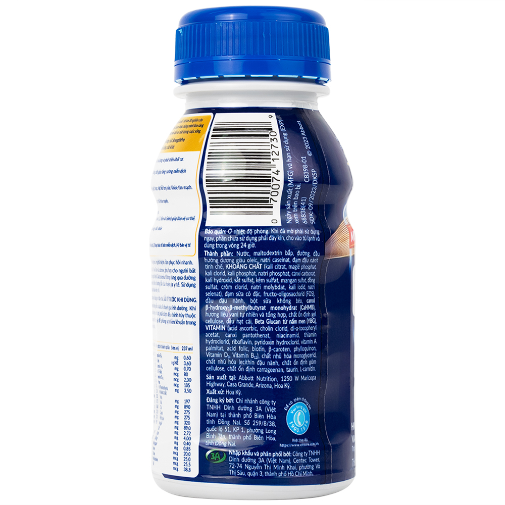 Sữa tăng cường sức khỏe tăng cường miễn dịch Ensure Gold StrengthPro hương vani 237ml