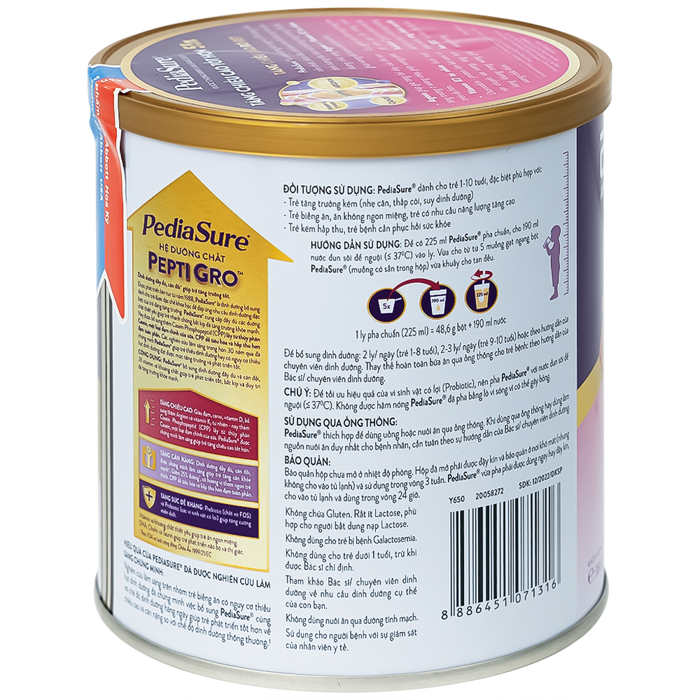 Sữa bổ sung dinh dưỡng cho bé từ 1-10 tuổi PediaSure ( 380g)