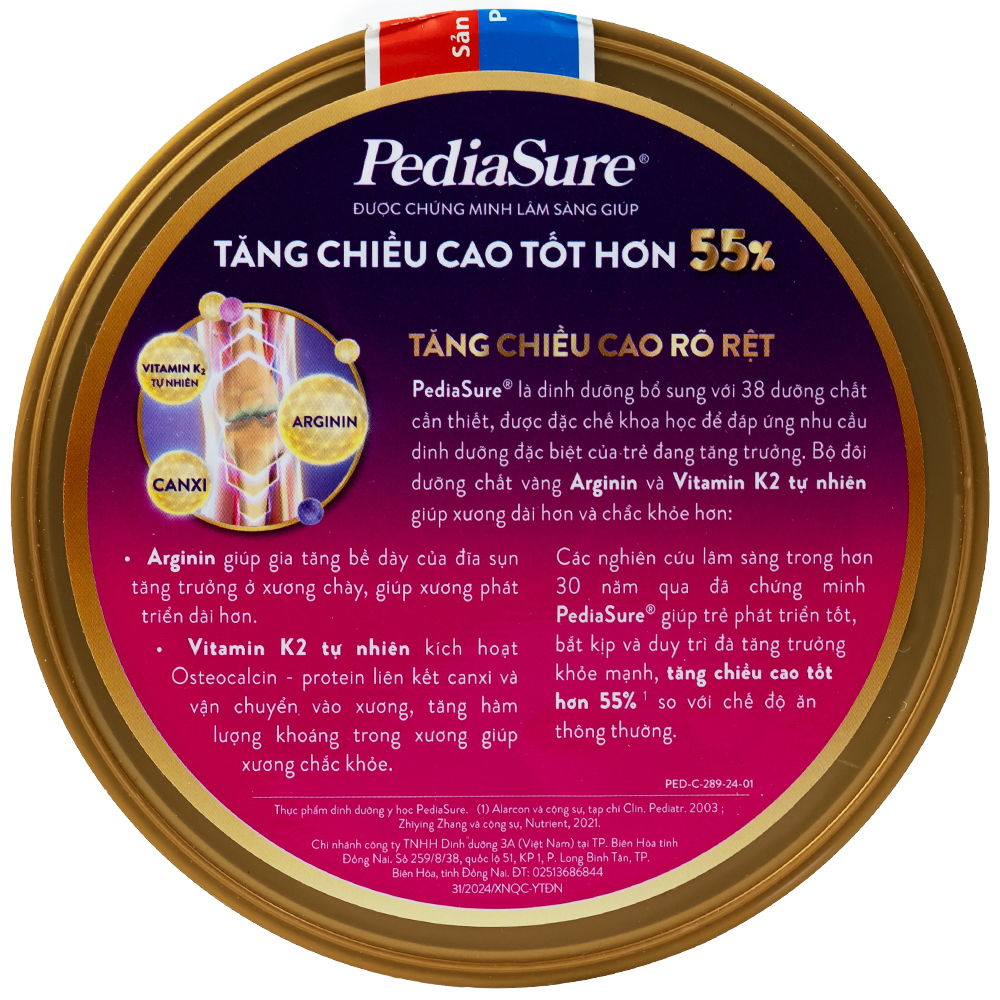 Sữa bổ sung dinh dưỡng cho bé từ 1-10 tuổi PediaSure ( 380g)