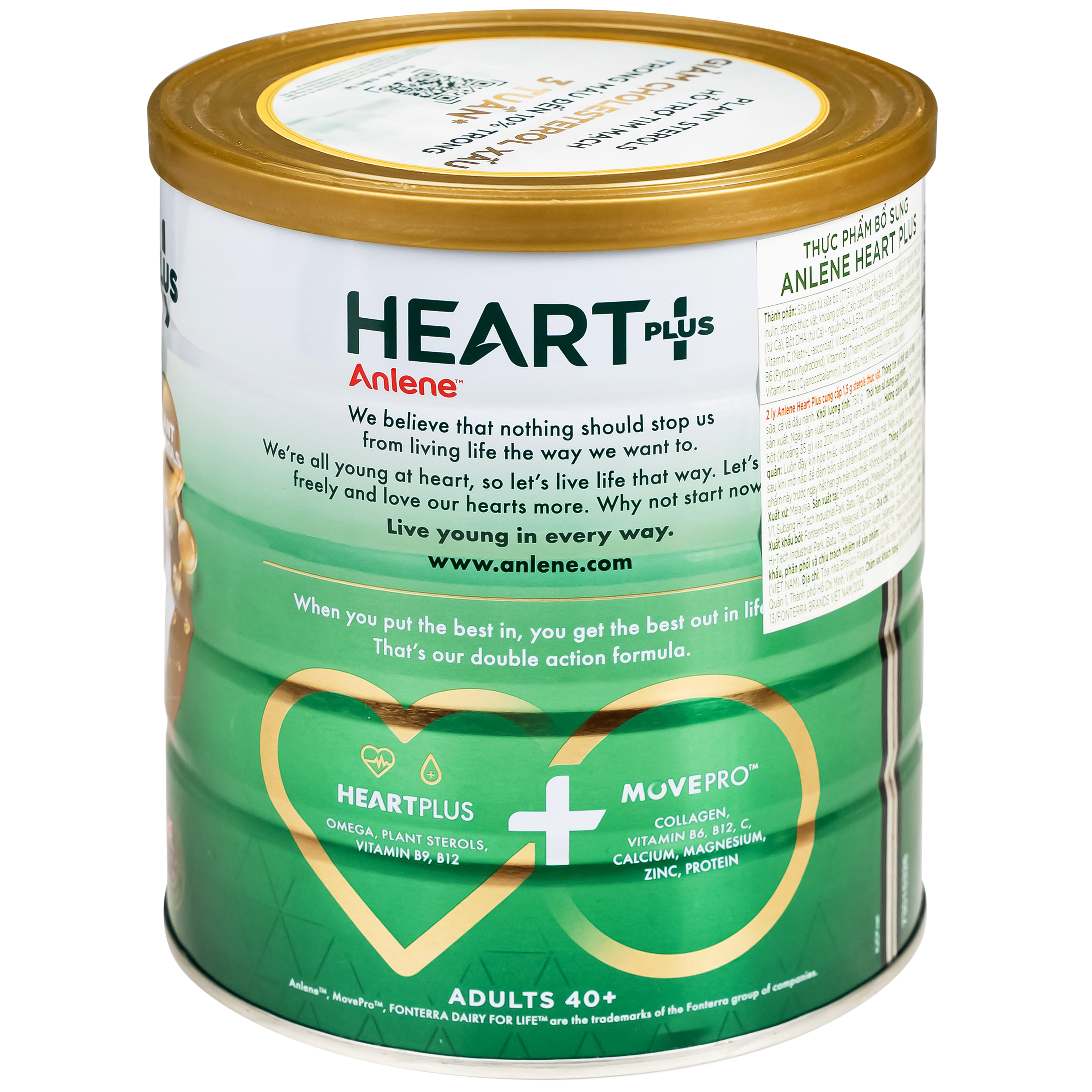 Sữa bổ sung hệ dưỡng chất dành cho sức khỏe tim mạch Anlene Heart Plus (750g)