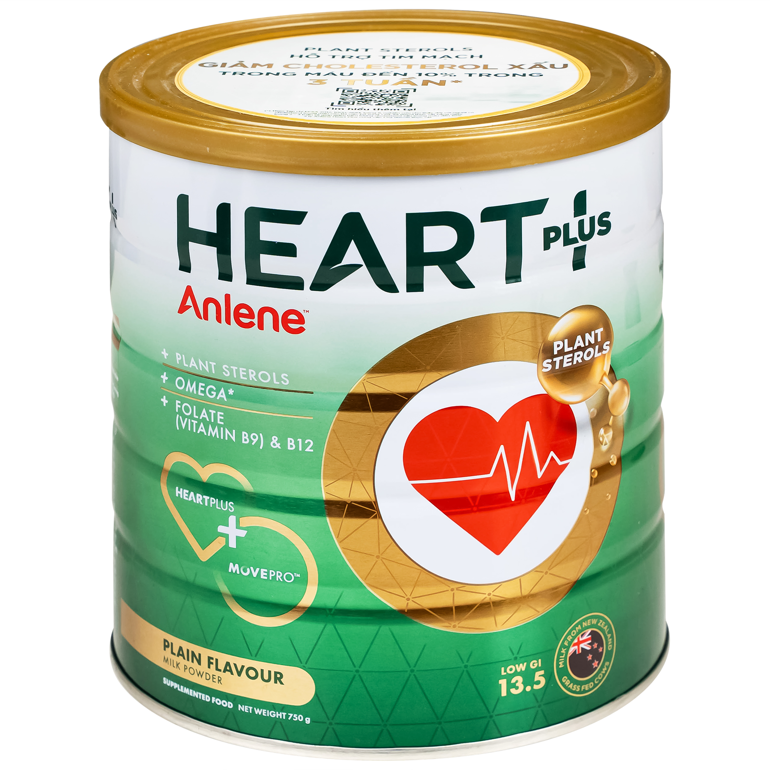 Sữa bổ sung hệ dưỡng chất dành cho sức khỏe tim mạch Anlene Heart Plus (750g)
