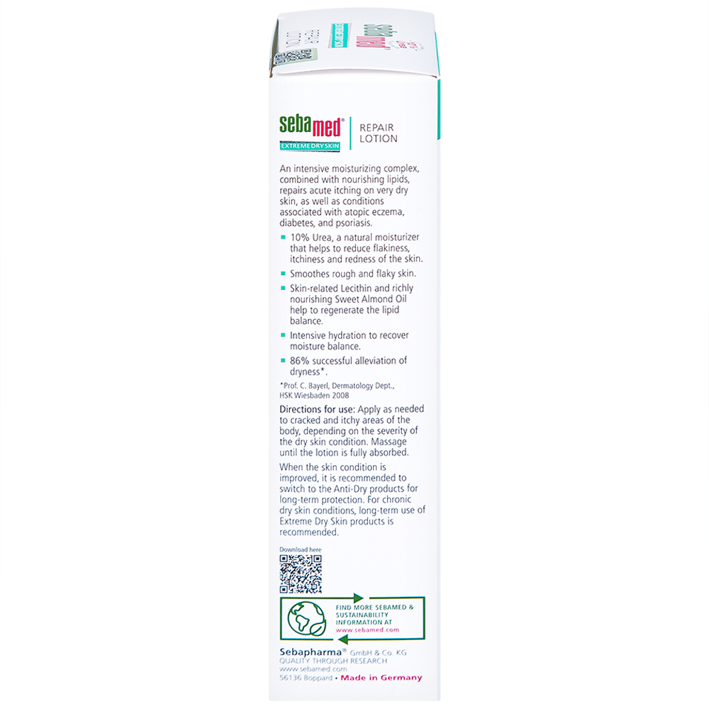 Sữa dưỡng ẩm Sebamed Extreme Dry Skin Repair Lotion 10% Urea cho da khô, viêm da cơ địa (200ml)