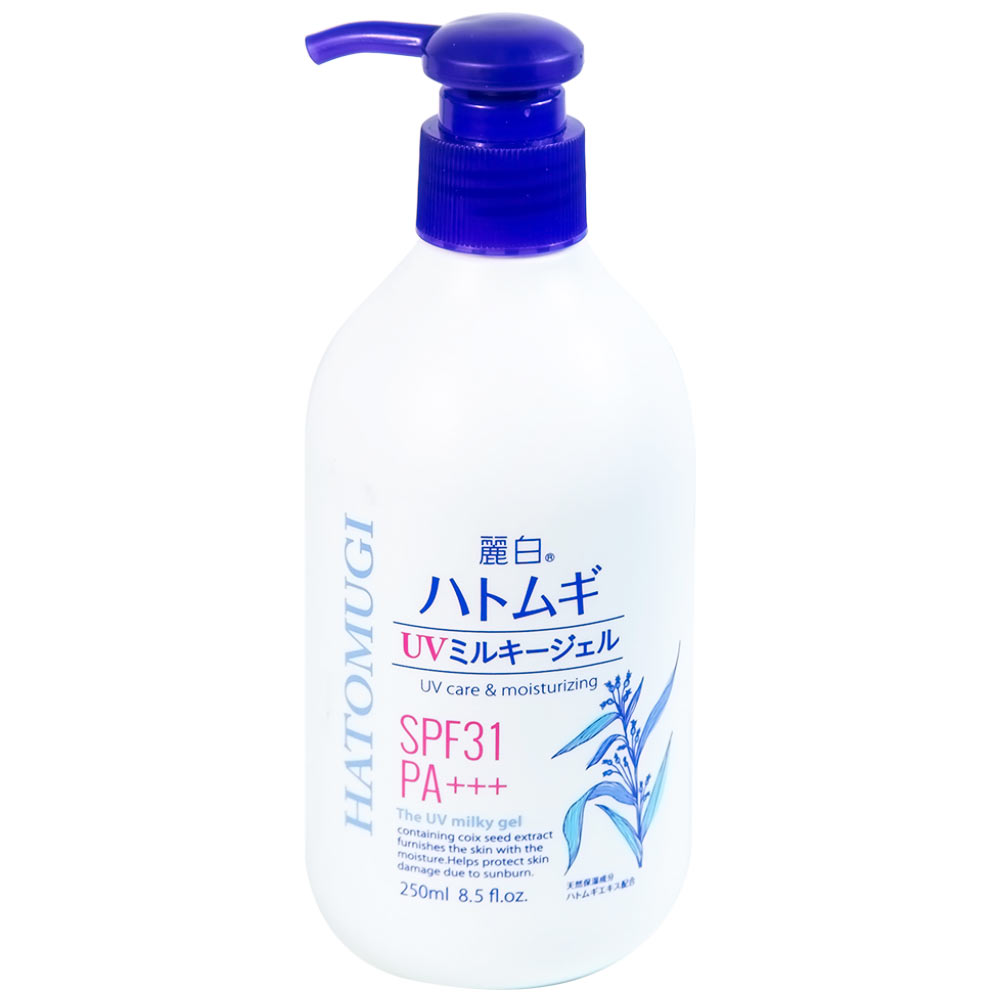 Gel dưỡng thể chống nắng Reihaku Hatomugi SPF31 PA+++ dưỡng ẩm, làm sáng da (250ml)