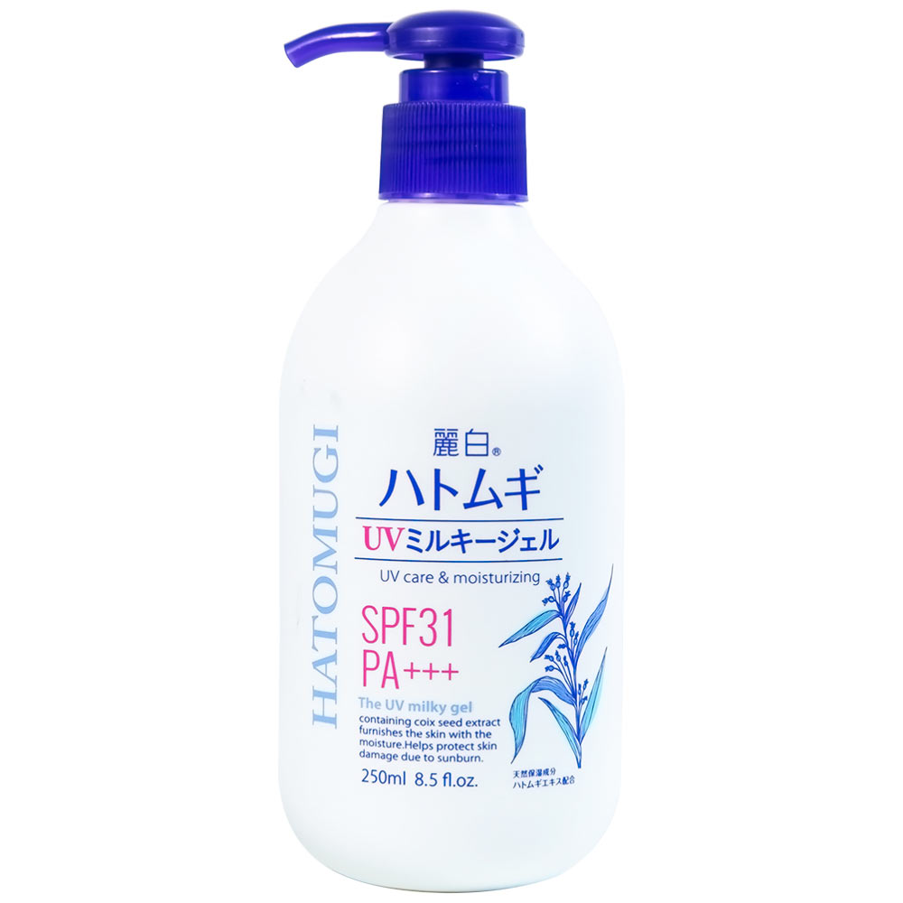 Gel dưỡng thể chống nắng Reihaku Hatomugi SPF31 PA+++ dưỡng ẩm, làm sáng da (250ml)