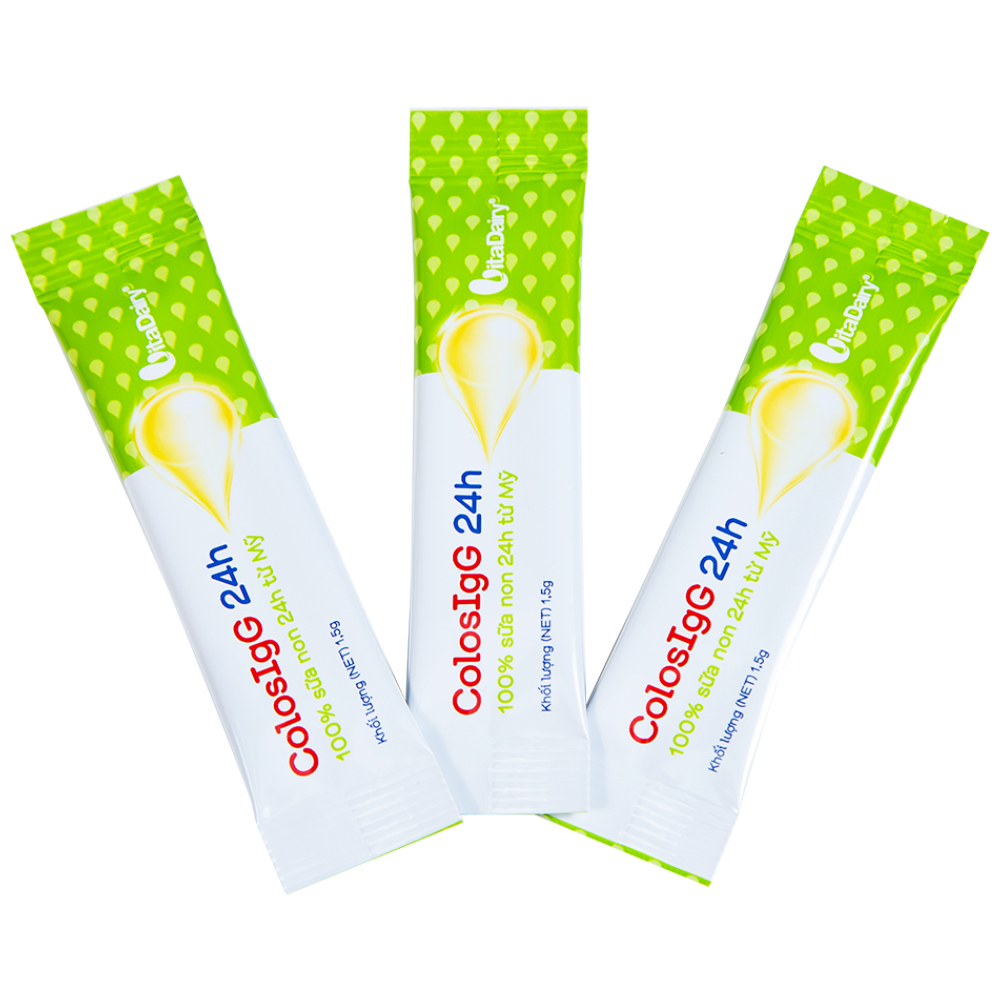 Sữa non hỗ trợ tăng cường miễn dịch và tiêu hóa ColosIgG (60 gói x 1.5g)