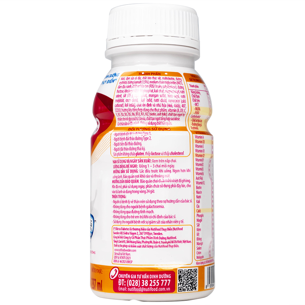 Sữa ổn định đường huyết Nutifood Varna Diabetes (24 chai)