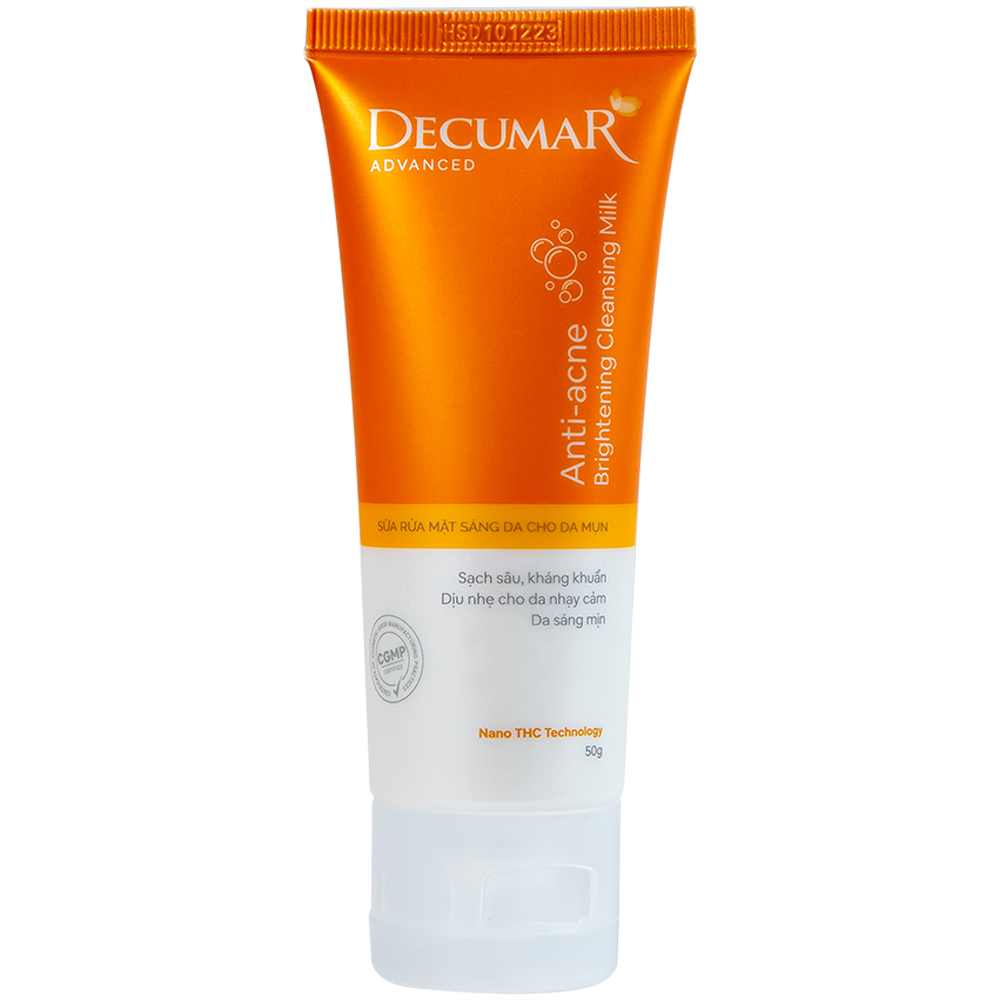 Sữa rửa mặt Nano THC Decumar Advanced ngừa mụn và làm sáng da (50g)