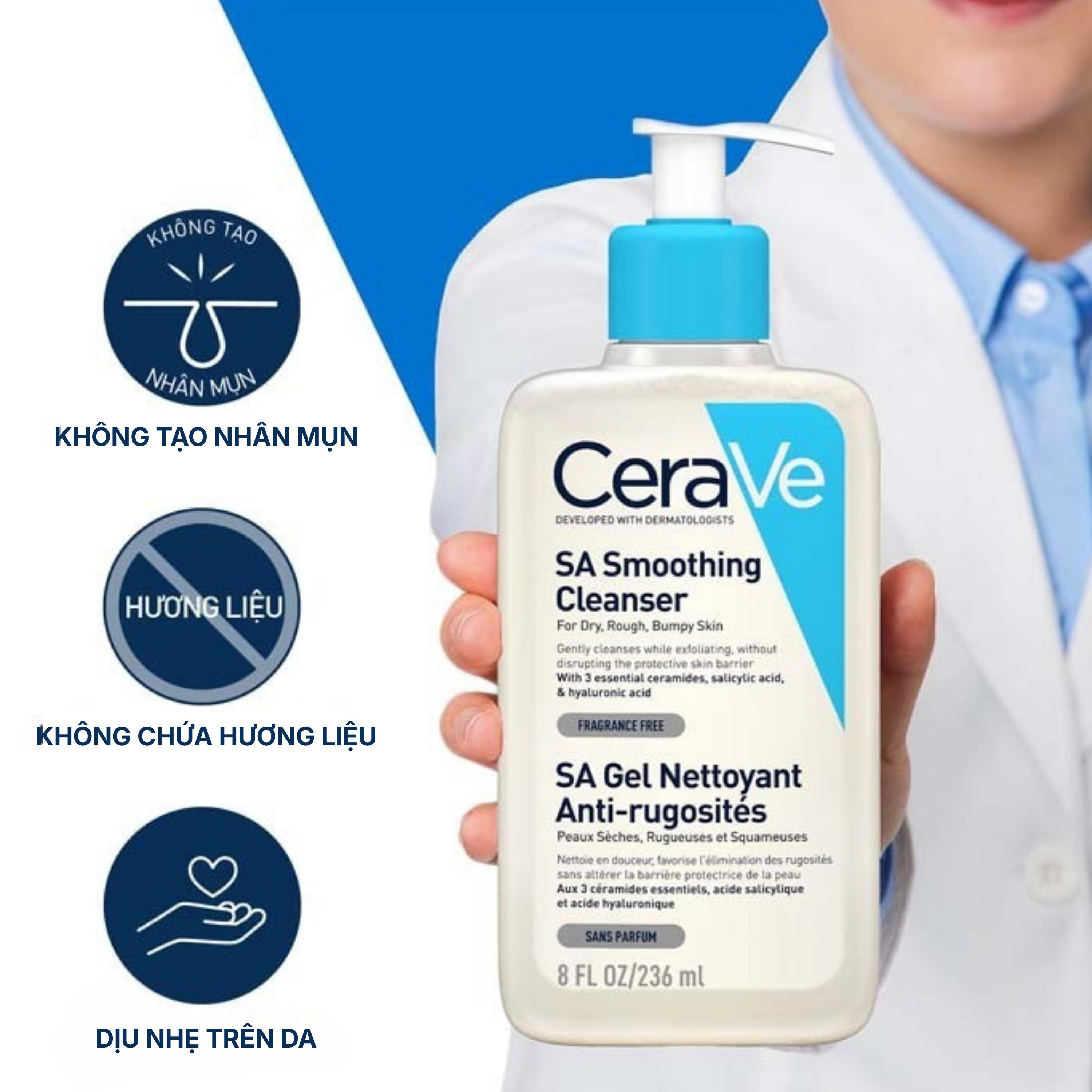 Sữa rửa mặt cho da nhạy cảm Cerave Sa Smoothing Cleanser 236ml