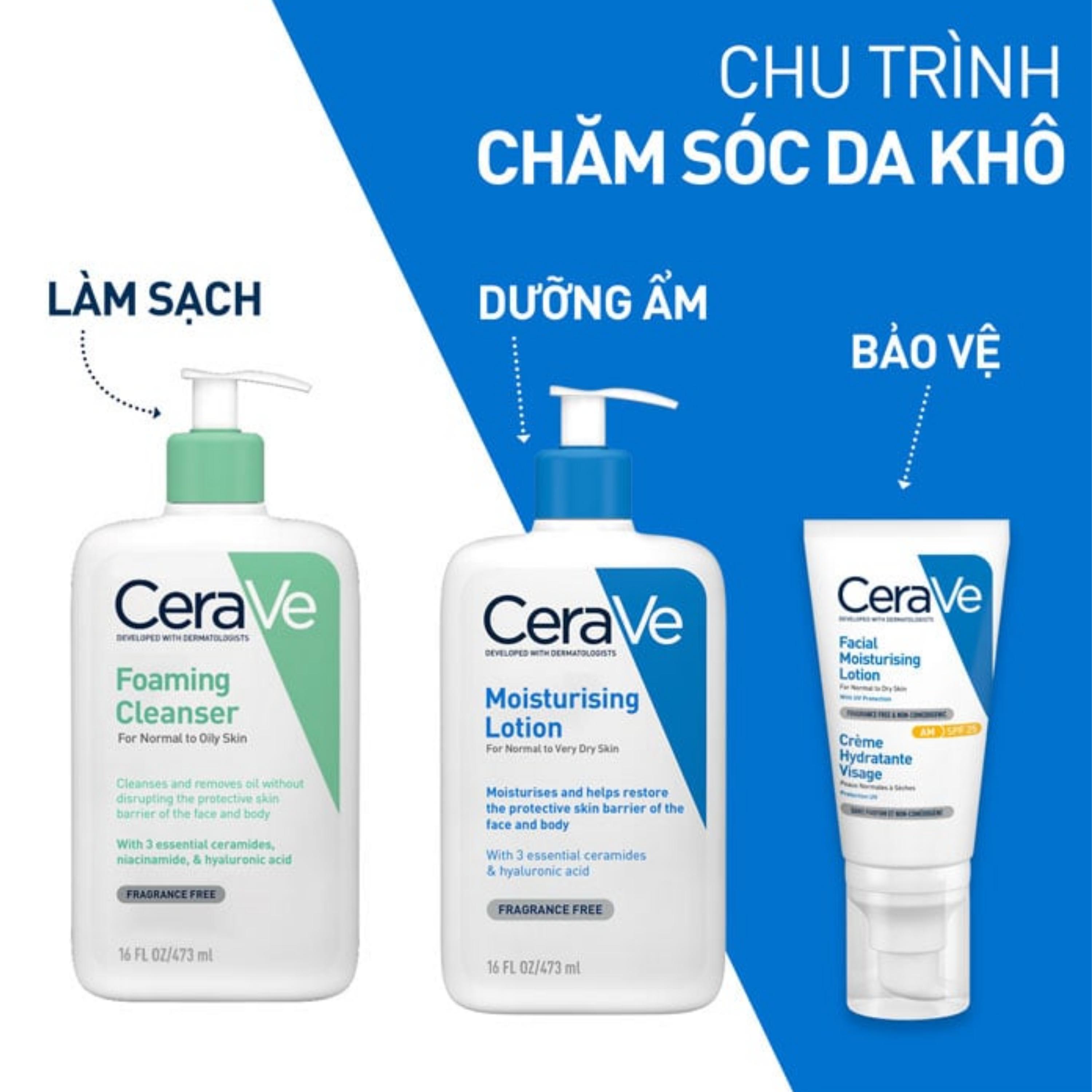 Sữa rửa mặt dành cho da dầu Cerave Foaming Cleanser 473ml