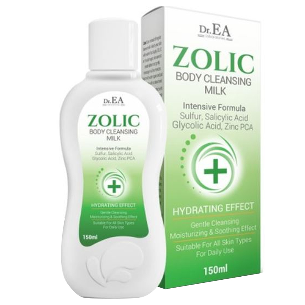 Sữa tắm Dr.EA Body Zolic Body Cleansing Milk 150ml làm sạch sâu cho da, hỗ trợ làm giảm các triệu chứng viêm da