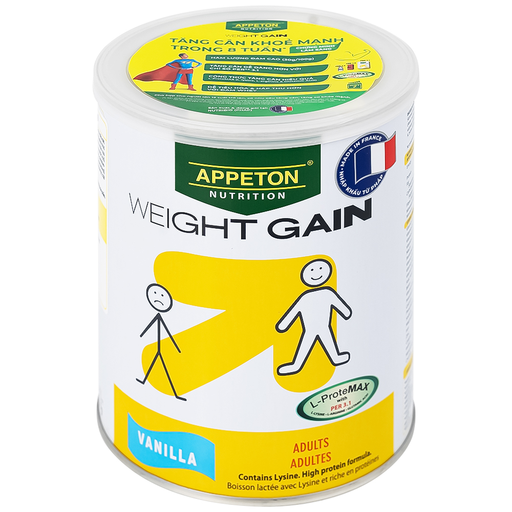 Sữa tăng cân hiệu quả từ 12 tuổi Appeton Weight Gain hương vani (450g)