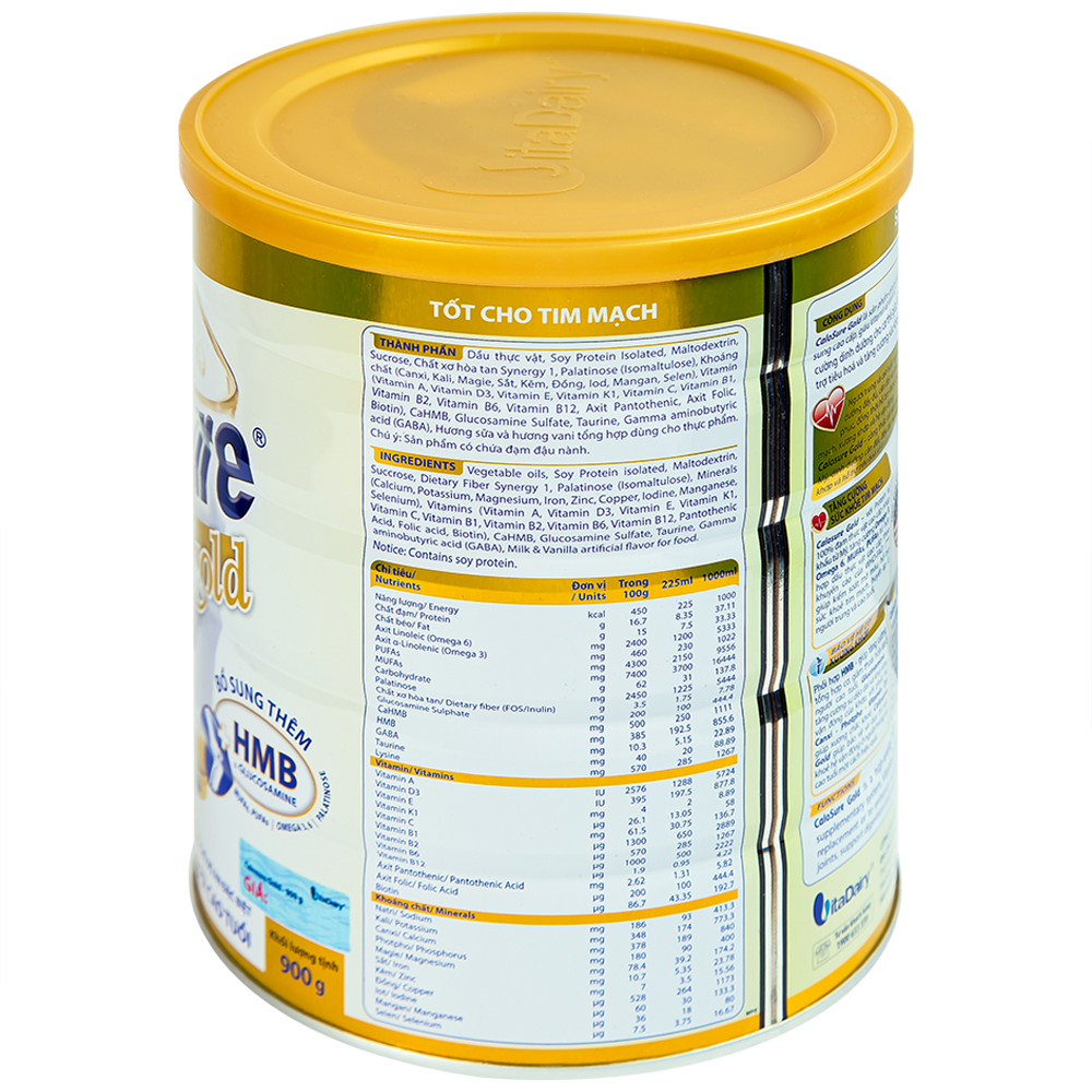 Sữa tăng cường sức khỏe tim mạch CaloSure gold Vitadairy (900g)