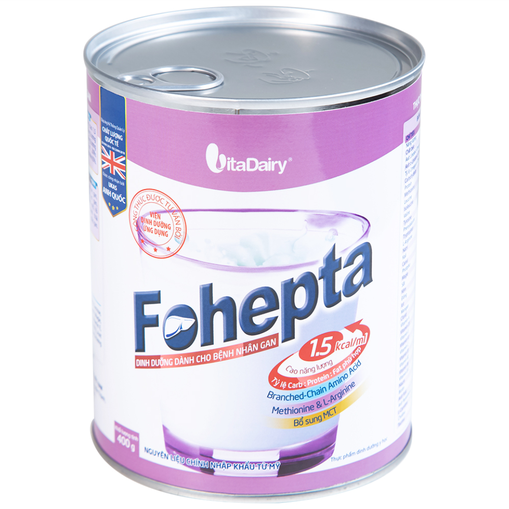 Sữa dinh dưỡng dành cho bệnh nhân gan Fohepta Vitadairy (400g)