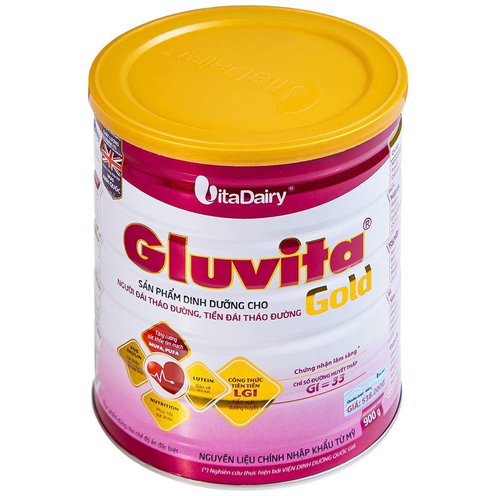 Sữa bổ sung dinh dưỡng cho người đái tháo đường Gluvita Gold Vitadairy (900g)
