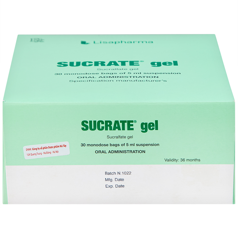 Hỗn dịch Sucrate Gel Istituto Biochimico Italiano điều trị loét dạ dày - tá tràng (30 gói x 5ml)