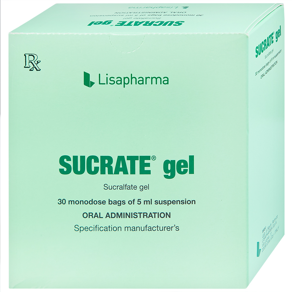 Hỗn dịch Sucrate Gel Istituto Biochimico Italiano điều trị loét dạ dày - tá tràng (30 gói x 5ml)