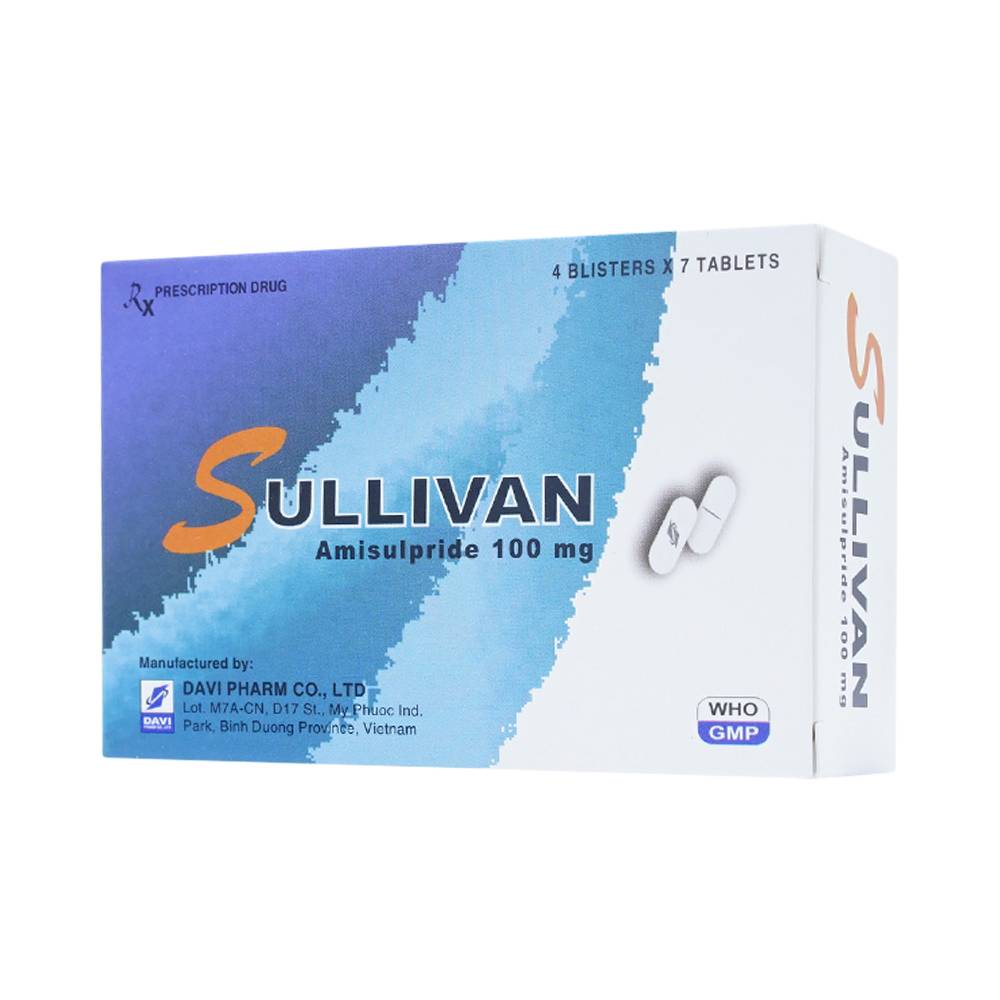 Thuốc Sullivan Davipharm điều trị bệnh tâm thần phân liệt (4 vỉ x 7 viên)
