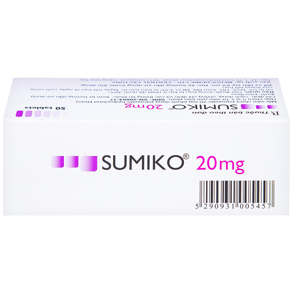 Thuốc Sumiko 20mg Medochemie điều trị bệnh trầm cảm (5 vỉ x 10 viên)