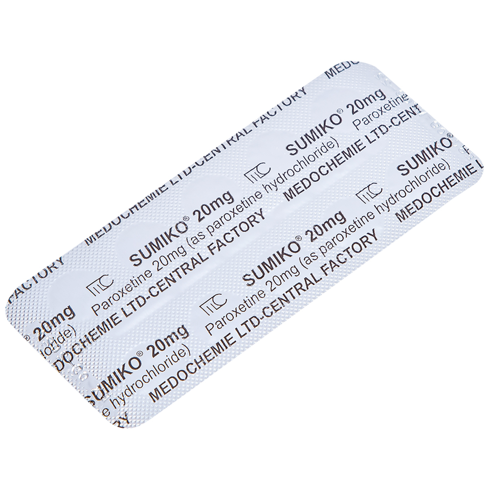 Thuốc Sumiko 20mg Medochemie điều trị bệnh trầm cảm (5 vỉ x 10 viên)