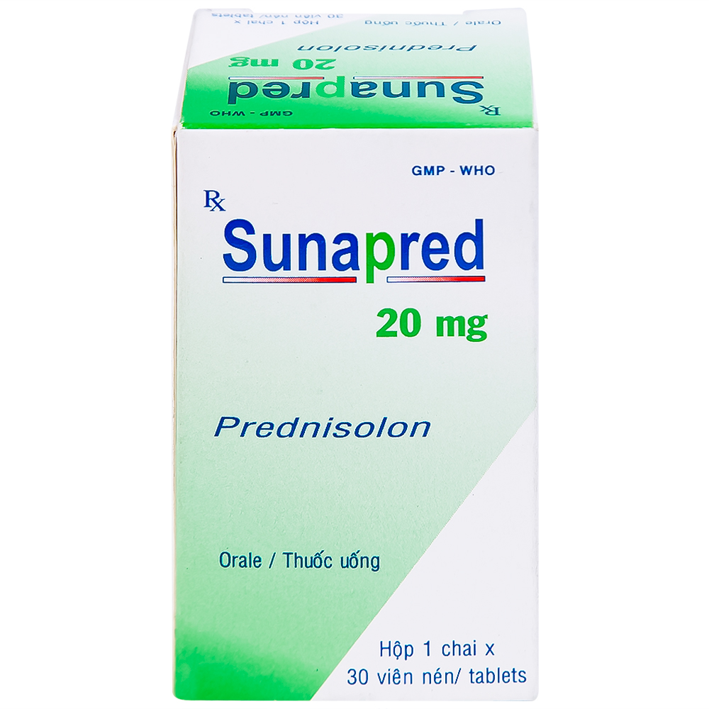 Thuốc Sunapred 20mg Donaipharm chống viêm, chống dị ứng (30 viên) 